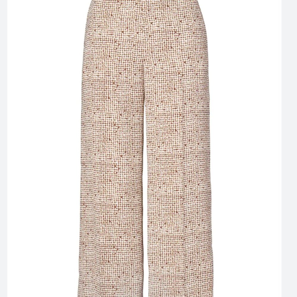 BR • Blake Wide Leg Cropped Print Pant • 8